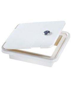 RV Designer Locking Hatch Rectangular Polar White RVD B150