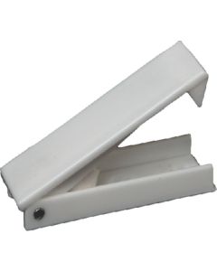 RV Designer Baggage Door Catch-White Square RVD E212
