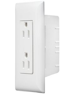 RV Designer White Dual Outlt & Cov-Plate RVD S831