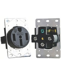 RV DESIGNER 50A FLUSH RECEPTACLE IN PLATE S981
