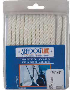 Sea-Dog Line Twist Nyl Fendline 1/4X6Wht Pr SDG 301106006WH1