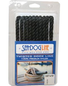 SEA-DOG LINE TWISTED NYLON DL 5/8 X25' BLK