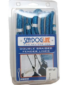 Sea-Dog Double Braided Nylon Fender Line  1/4" X 6' White SDG 302106006WH1