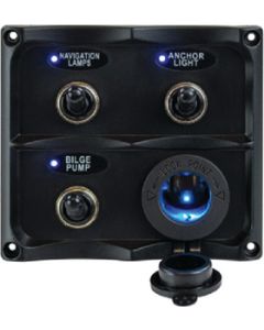 SEA-DOG LINE TOGGLE SWITCH(3) PANEL W-LED 424623-1