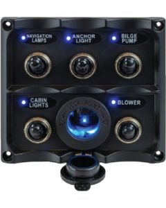 SEA-DOG LINE TOGGLE SWITCH(5) PANEL W-LED 424627-1