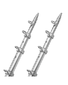 TACO 18' Telescopic Outrigger Poles HD 1-&#189;" - Silver/Silver