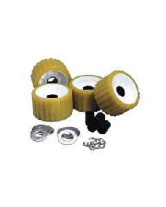 C.E. Smith Ribbed Roller Replacement Kit - 4 Pack - Gold