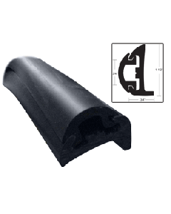 TACO Semi-Rigid Rub Rail Kit - Black w/Black Insert - 50'