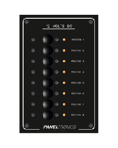 Paneltronics Standard Panel - DC 8 Position Circuit Breaker w/LEDs