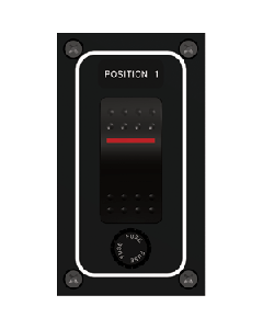 Paneltronics Waterproof Panel - DC 1-Position Illuminated Rocker Switch & Fuse