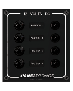 Paneltronics Waterproof Panel - DC 4-Position Toggle Switch & Circuit Breaker