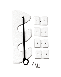 TACO 2-Rod Poly Bungee Rod Holder Rack - White P03-132W