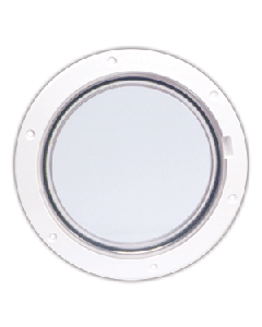 Beckson 6" Clear Center Pry-Out Deck Plate - White