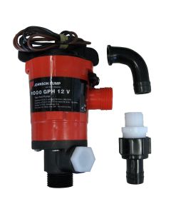 Johnson Pump Twin Port 1000 Gph Livewell Aerator Pump 12V