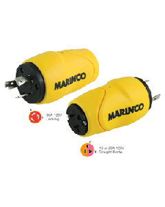Marinco Straight Adapter, 30A Male - 15A Female S30-15