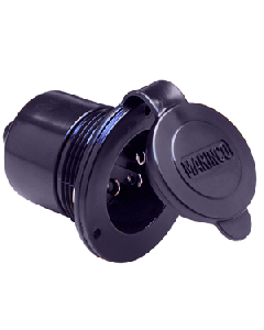 Marinco Marine On-Board Hard Wired Charger Inlet - 15Amp - Black 150BBI