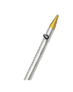 TACO 8' Center Rigger Pole - Silver w/Gold Rings & Tips - 1-1/8" Butt End Diameter