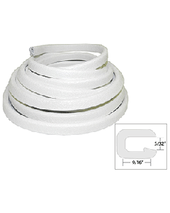 TACO Flexible Vinyl Trim - 5/32" Opening x 9/16"W x 25'L - White V30-1005W25-1