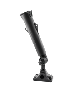 RAM Tough-Tube Fishing Rod Holder w/3" Length Spline Post, Combination Bulkhead/Flat Surface Base & Plunger