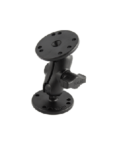 Ram Mount 1" Ball Double Socket Short Arm w/ 2 2.5" Round Bases
