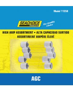 Seachoice High Amp AGC Glass Fuse Assortment 5ea SCP-11358