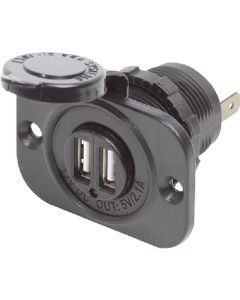 SEACHOICE DC 12V SOCKET DUAL USB A13-222BPS1-BB3