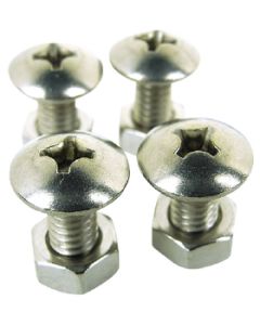 Seachoice 1/4-20 LSCNCEPLATE MS&NUT 4/BG SCP-59923