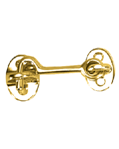 Whitecap Cabin Door Hook - Polished Brass - 3"