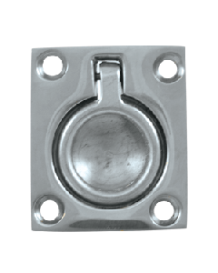Whitecap Flush Pull Ring - CP/Brass - 1-1/2" x 1-3/4"