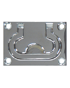 Whitecap Flush Pull Ring - CP/Brass - 3" x 2"