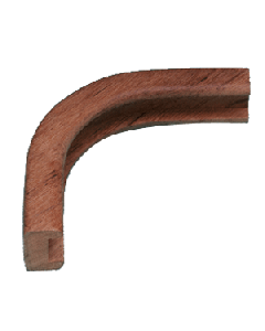 Whitecap Teak Track Outside Corner Molding - 1/2"