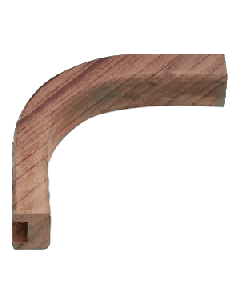 Whitecap Teak Track Inside Corner Molding - 1/2"