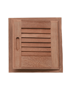 Whitecap Teak Louvered Door & Frame - Right Hand - 12" x 12"