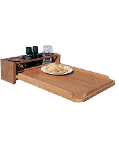 Whitecap Teak Drinkholder w/Removable Cockpit Table Top - Holds 4 Glasses 61394