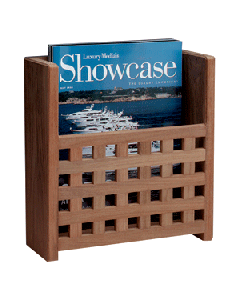 Whitecap Teak Grate Front Magazine Rack 62502
