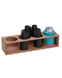 Whitecap Teak Four Insulated Drink/Binocular Rack