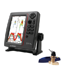 SI-TEX SVS-760 Dual Frequency Sounder 600W Kit w/Bronze Thru-Hull Speed & Temp Transducer
