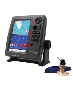 SI-TEX SVS-760CF Dual Frequency Chartplotter/Sounder 600W Kit w/Bronze Thru-Hull Triducer