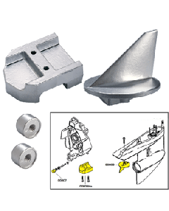Tecnoseal Anode Kit w/Hardware - Mercury Alpha 1 Gen 1 - Aluminum