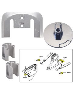 Tecnoseal Anode Kit w/Hardware - Mercury Bravo 2-3 - Zinc 20804