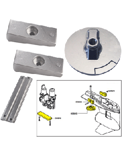 Tecnoseal Anode Kit w/Hardware - Mercury Verado 4 - Magnesium