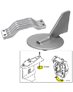 Tecnoseal Anode Kit w/Hardware - Yamaha 150-200HP - Zinc 21101