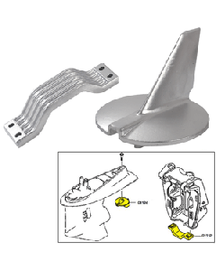Tecnoseal Anode Kit w/Hardware - Yamaha 200-250HP - Zinc