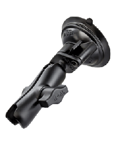 RAM Mount 1" Diameter Ball Standard Length Double Socket Arm w/3.25" Diameter Suction Cup Twist Lock Base