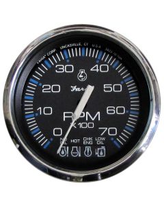 Faria Chesapeake Black Ss 4" Tachometer W/ Systemcheck Gas