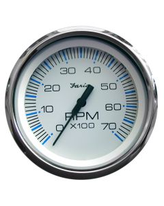 Faria Chesapeake White Ss 4" Tachometer 7000 Rpm Gas