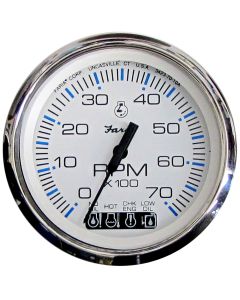 Faria Chesapeake White Ss 4" Tachometer W/ Systemcheck Gas