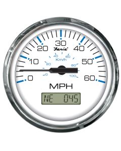 Faria Chesapeake White Ss 4" Speedometer 60Mph Gps