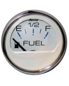 Faria Chesapeake White Ss 2" Fuel Level Gauge (E-1/2-F)