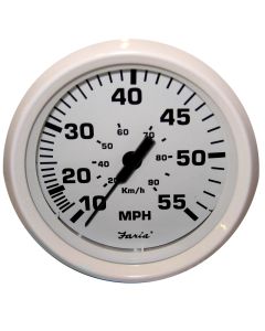 Faria Dress White 4" Speedometer 55Mph Mechanical